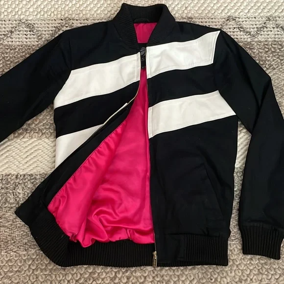 PRSVR Uptown Flight Suit Bomber Jacket w/ Cross Body Leather Stripes - Picture 2 of 9